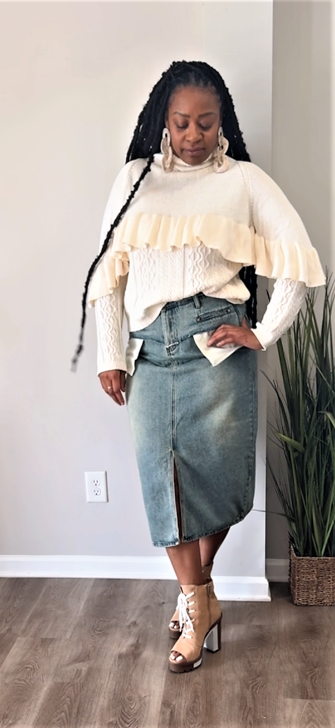 Cozy Denim Skirt