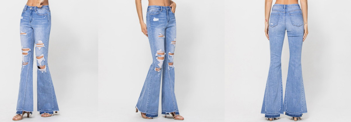 Fall 4 You Wide Leg Denim Jeans